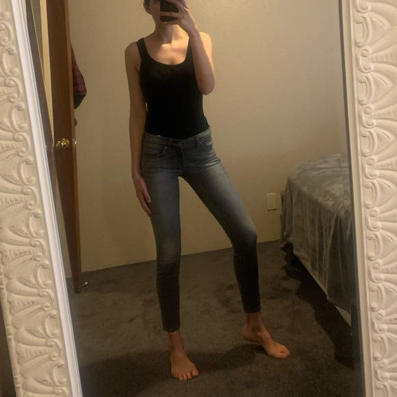 Gray Skinny Denim Jeans - Picture 1 of 3